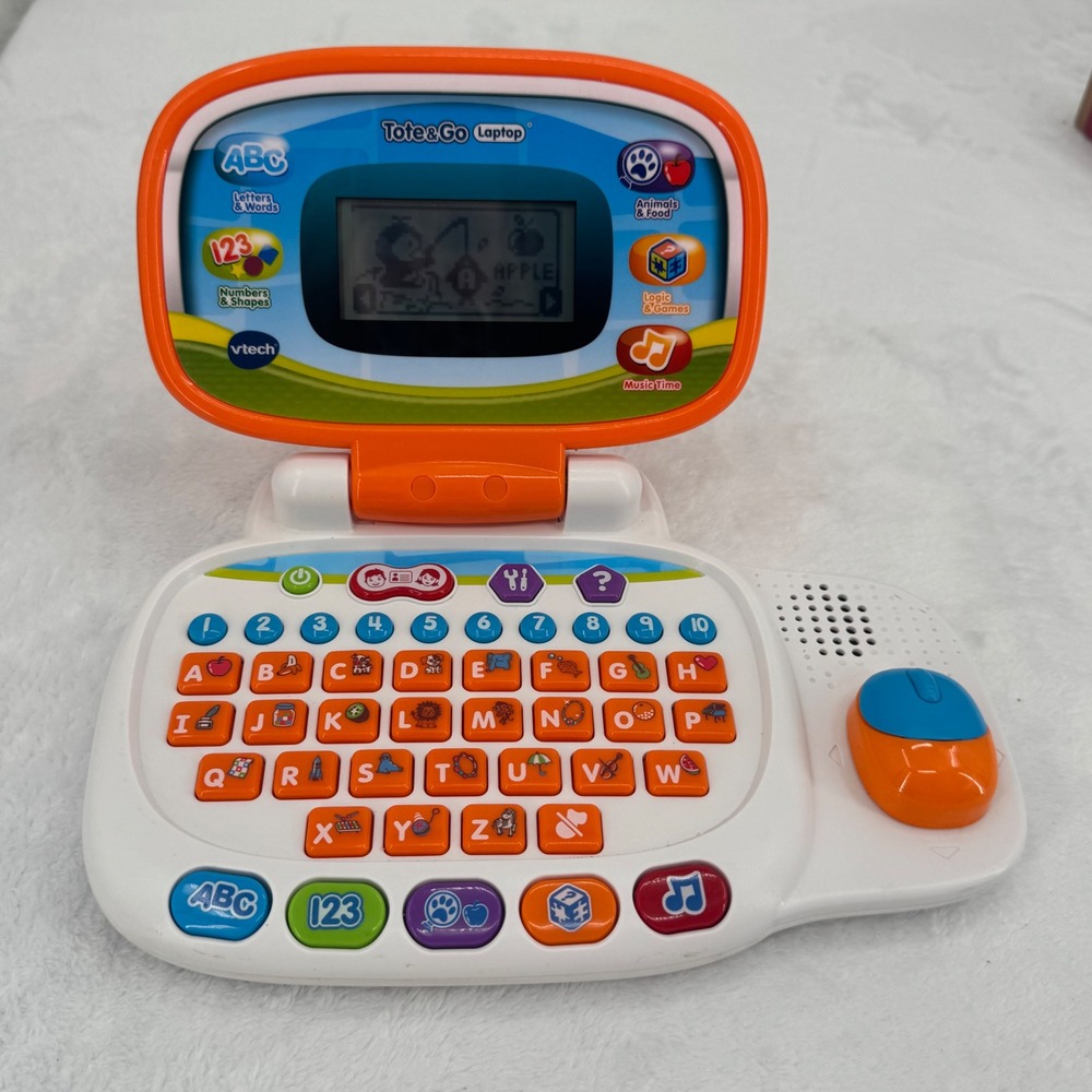 VTech Tote & Go Laptop Educational Learning Toy ABC Numbers Animals Shapes Games